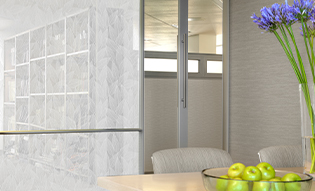 Nature inspired film adds privacy to conference room 