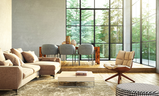 Solar control film protects interior of home 
