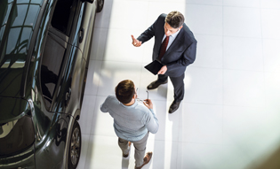 Car dealership offering LLumar window films to customer with the purchase of new vehicle 