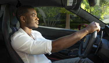 Driver remains cool inside of car because of window tint 