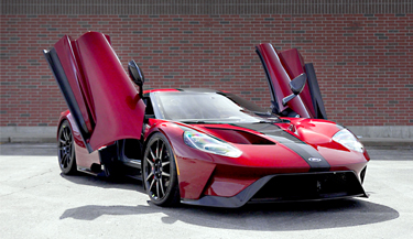 LLumar Platinum Gloss PPF provides extra shine for red sports car 