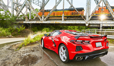 Paint Protection Film protects red sports car 